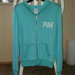 PINK Victoria's Secret blue hoodie,  size XS